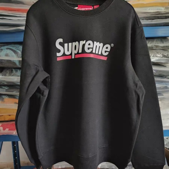 Supreme Black Crewneck Sweater